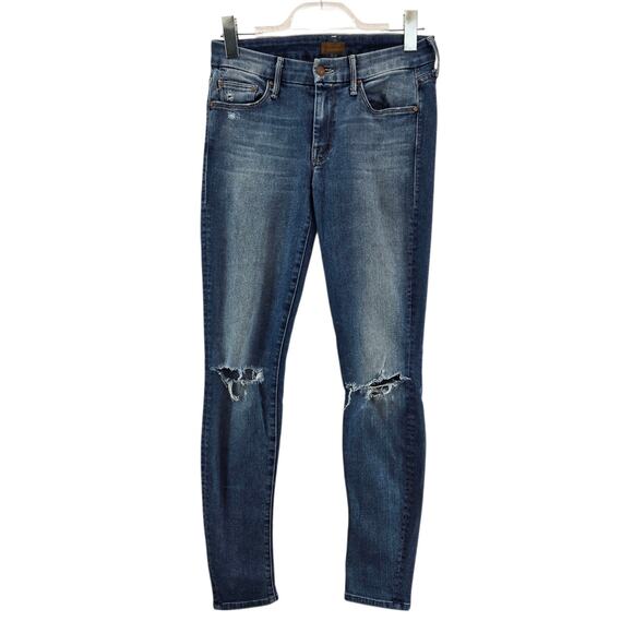 Mother Jeans Womens 26 The Looker Skinny Ankle Heartbreaker Distressed Sexy USA - Picture 1 of 12